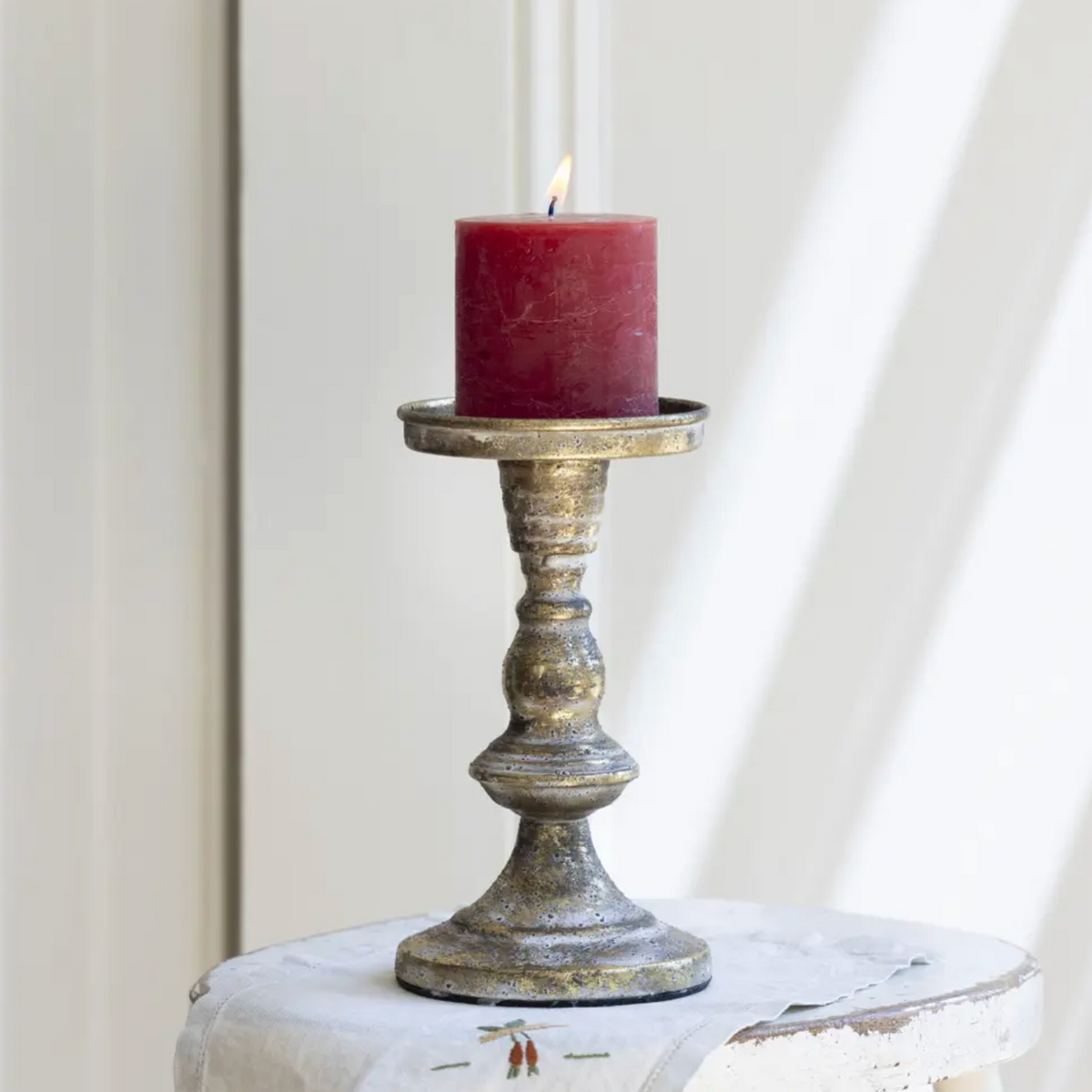 Rustic Pillar candle Holder - Small