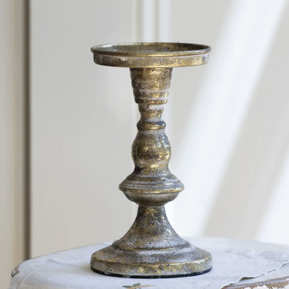 Rustic Pillar candle Holder - Small
