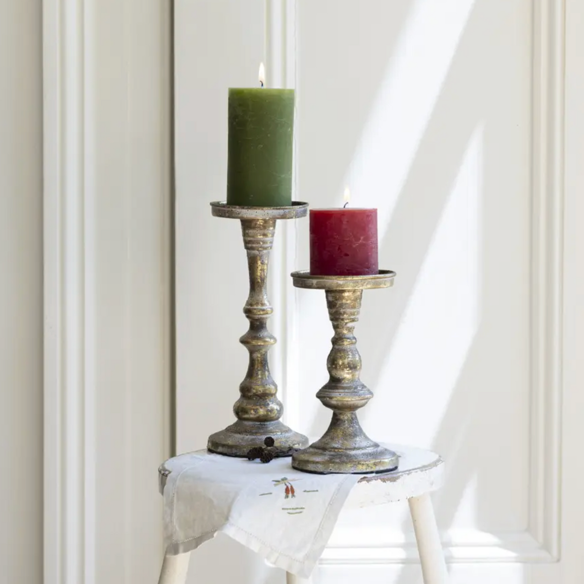 Rustic Pillar candle Holder - Small