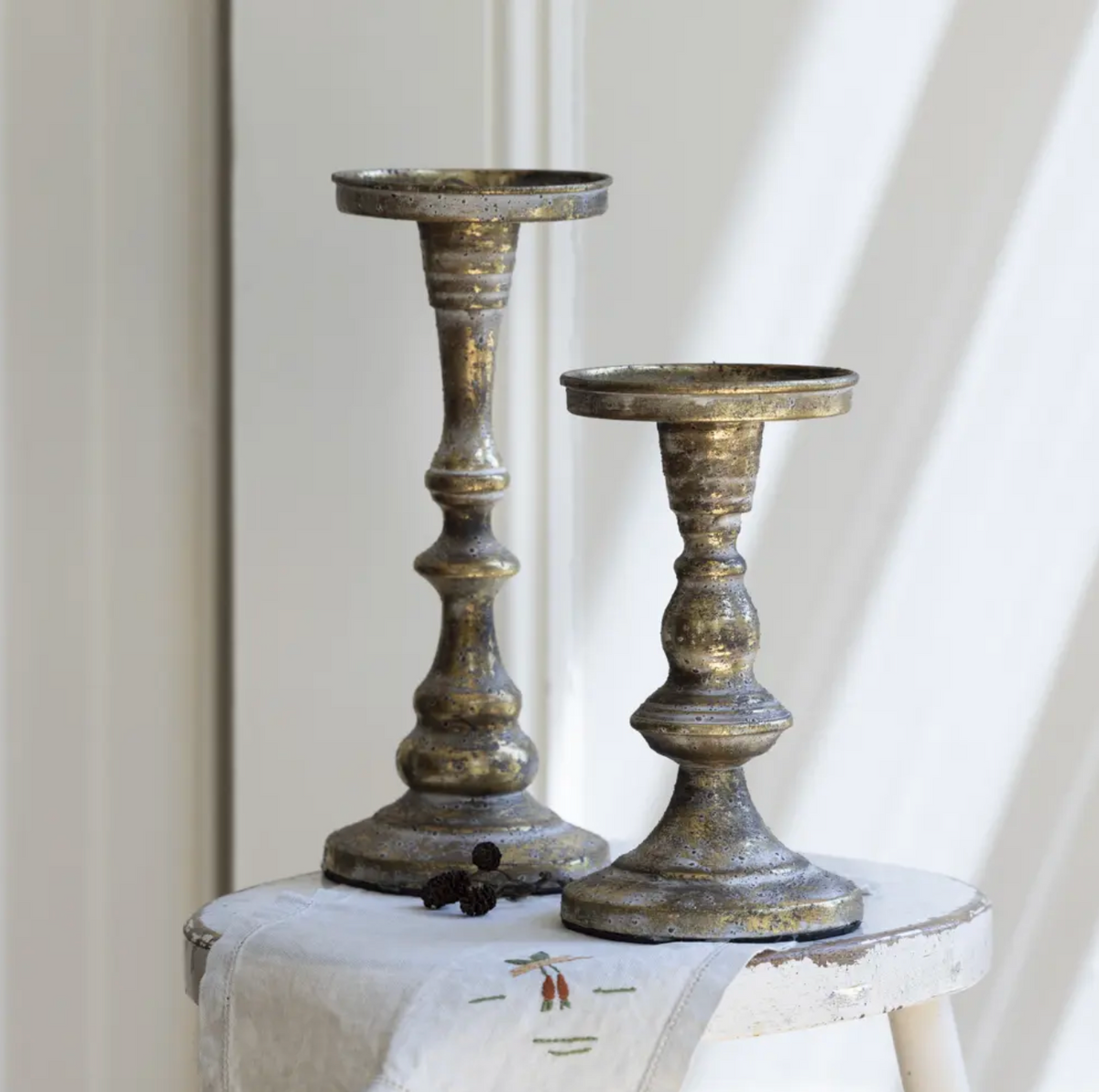 Rustic Pillar Candle Holder - Large