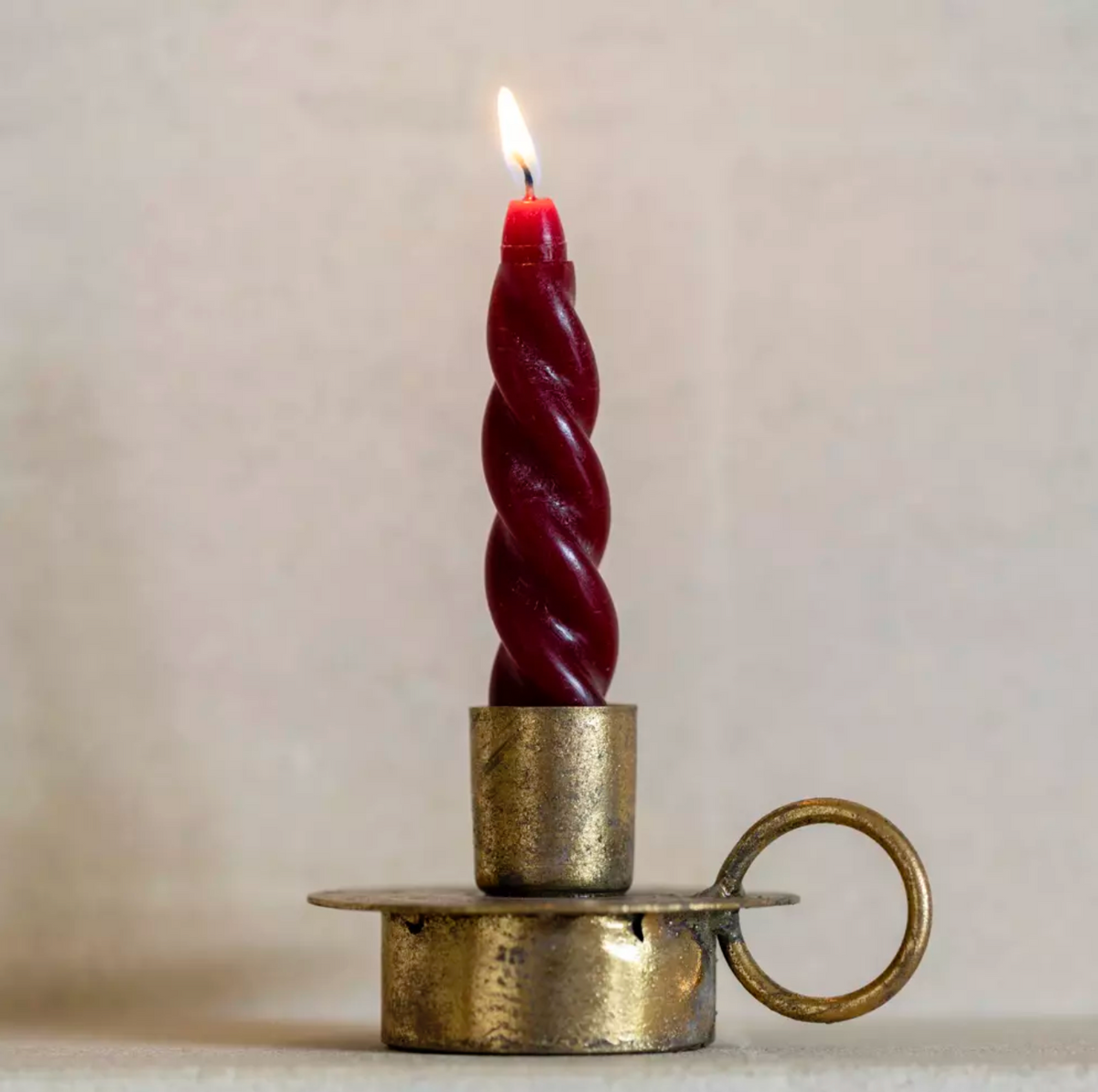 Antique Gold Candle Holder