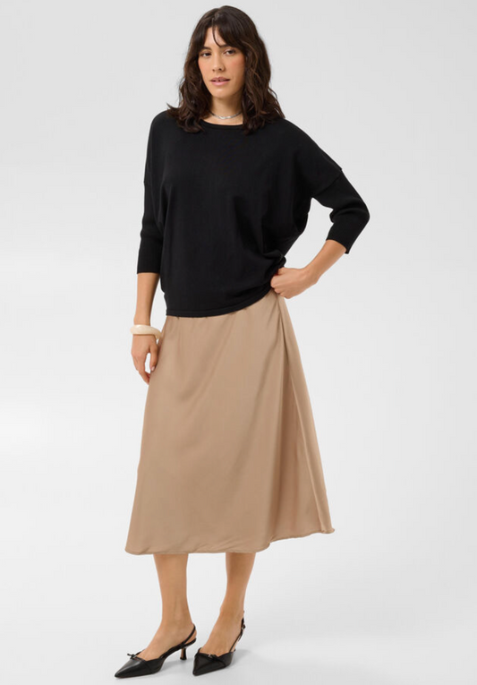 Saint Tropez Mila R-Neck Pullover - Black