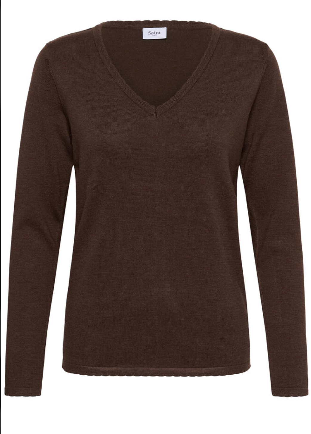Saint Tropez MilaSZ V-Neck Pullover - Bracken Melange