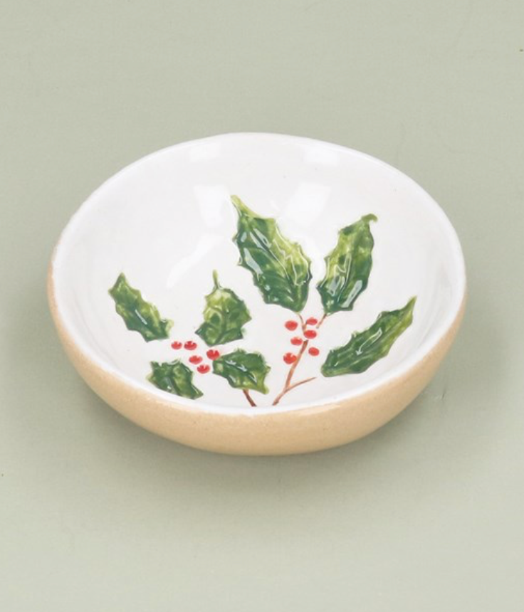 Holly & Berries Stoneware Bowl
