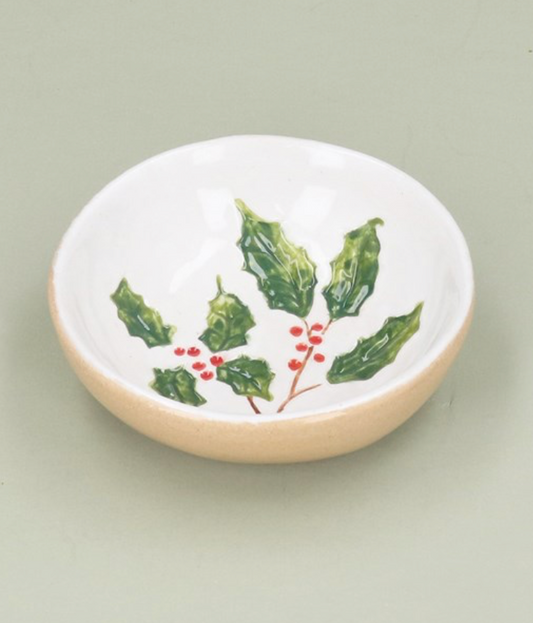 Holly & Berries Stoneware Bowl