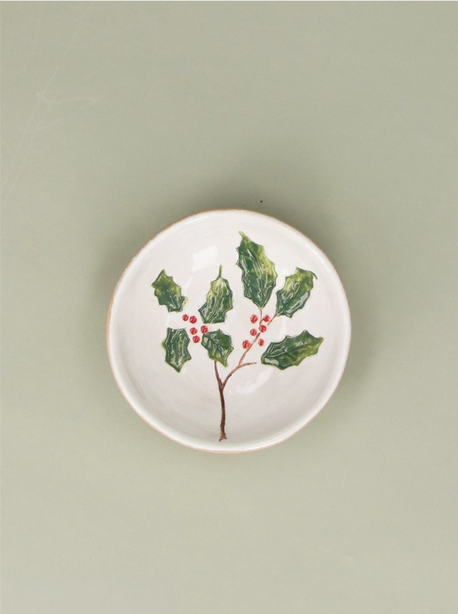 Holly & Berries Stoneware Bowl