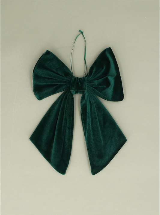 Green Velvet Bow