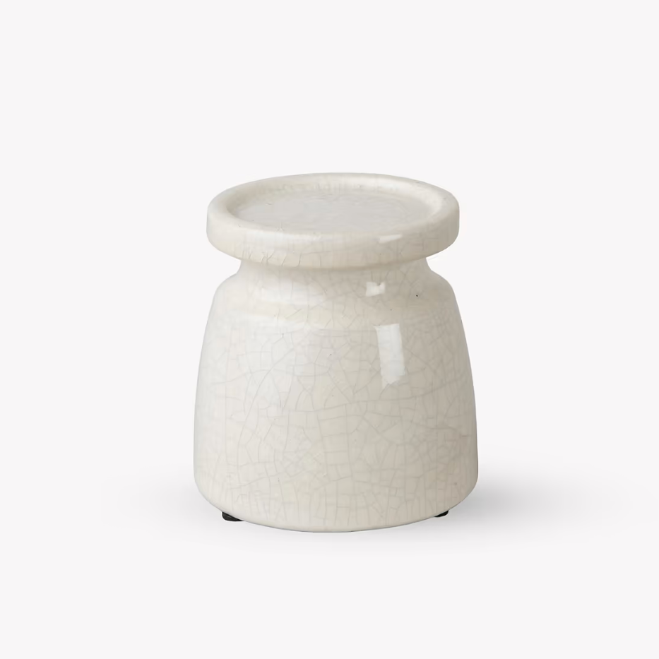 Crackle Glaze Chunky Candle Holder