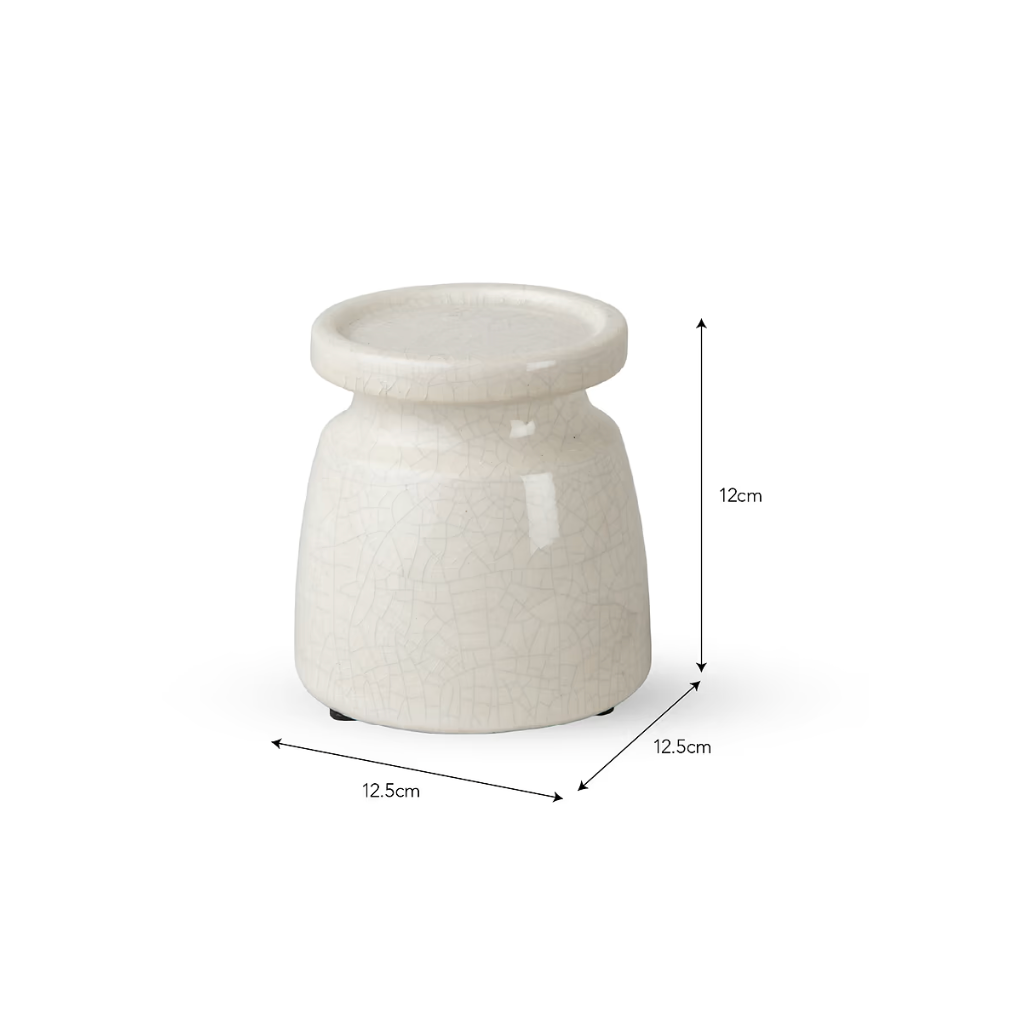 Crackle Glaze Chunky Candle Holder