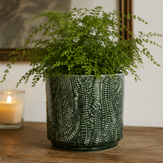 Dark Green Ferm Stoneware Pot