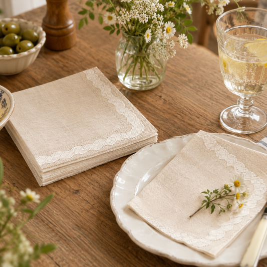 Linen Wave Paper Napkins - Dinner