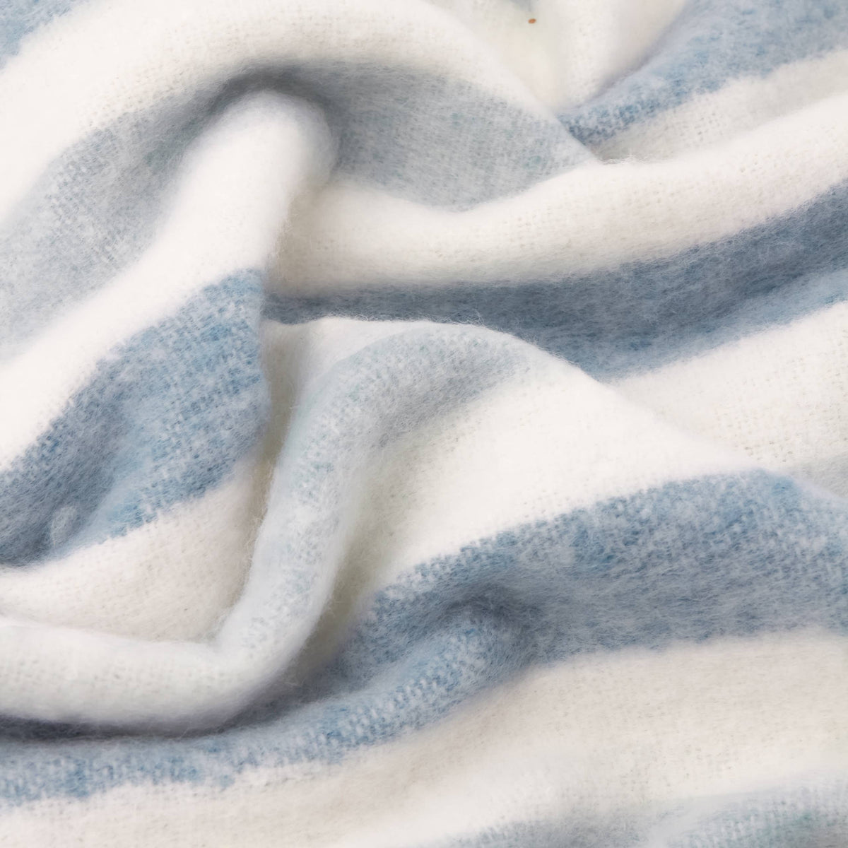 Woven Stripe Throw Sky Blue