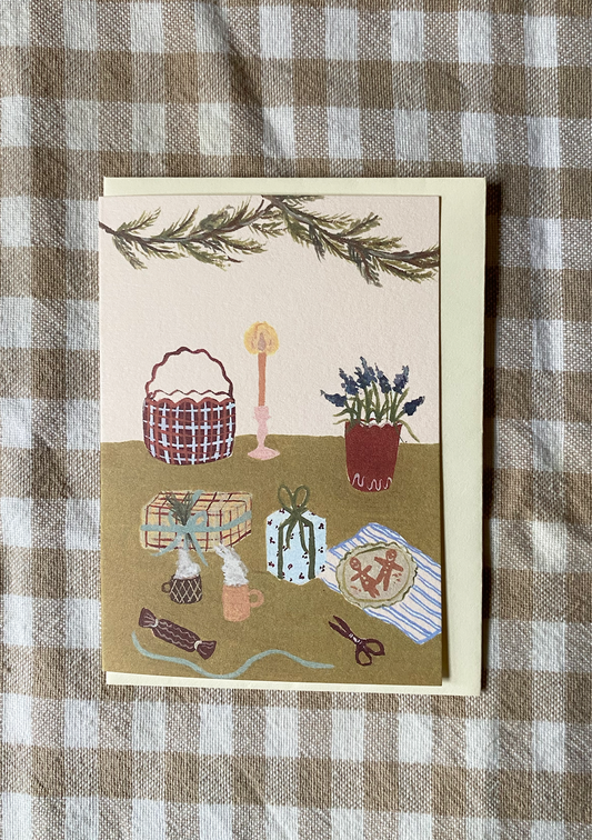 Winter Table Mini Christmas card