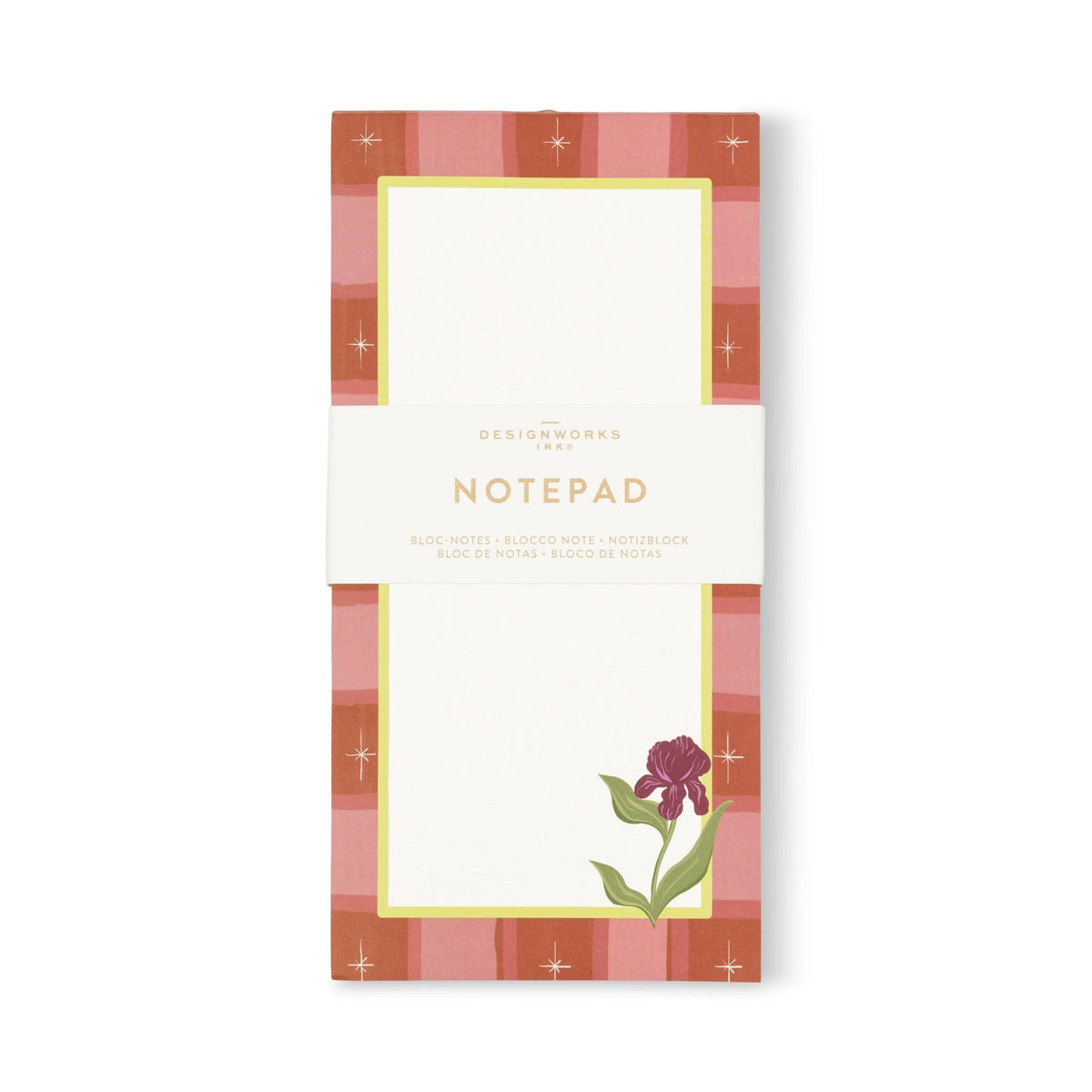 Framed Floral List Pad - Iris
