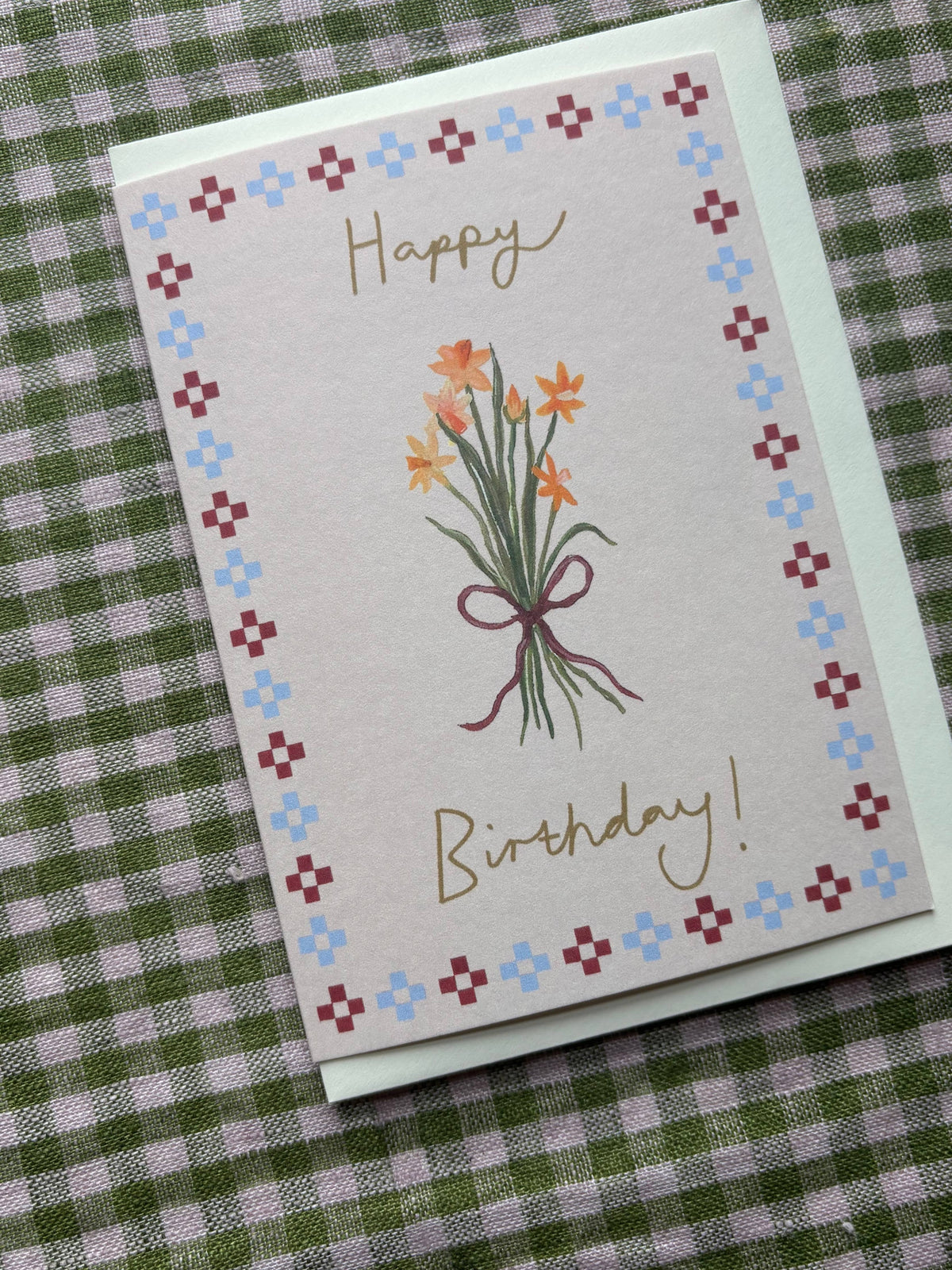Folk Birthday Wishes card