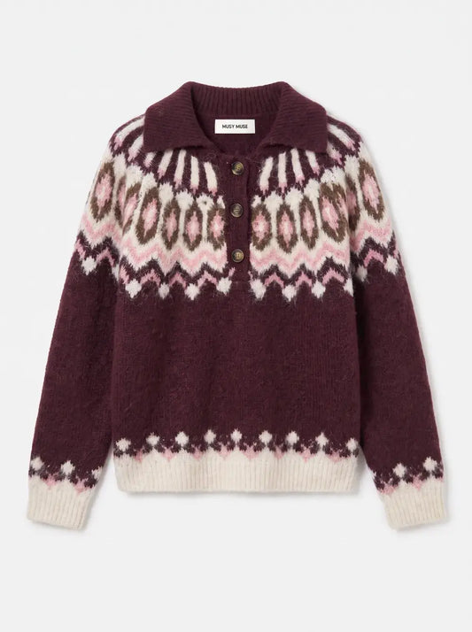 Freja Jumper - Burgundy