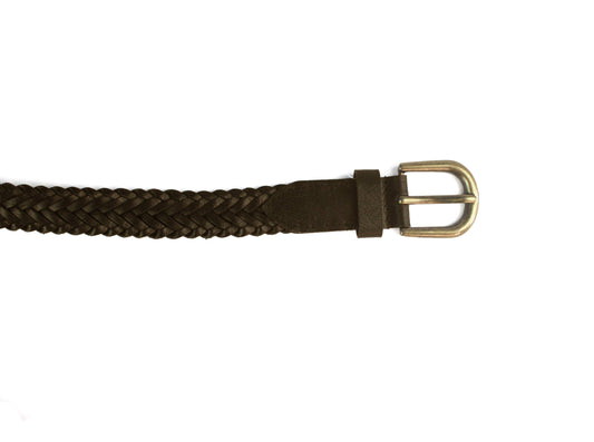Sara Leather Belt: Brown / 10