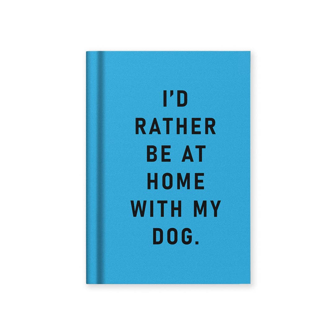 Home With my Dog A7 Fabric Hardback Notebook