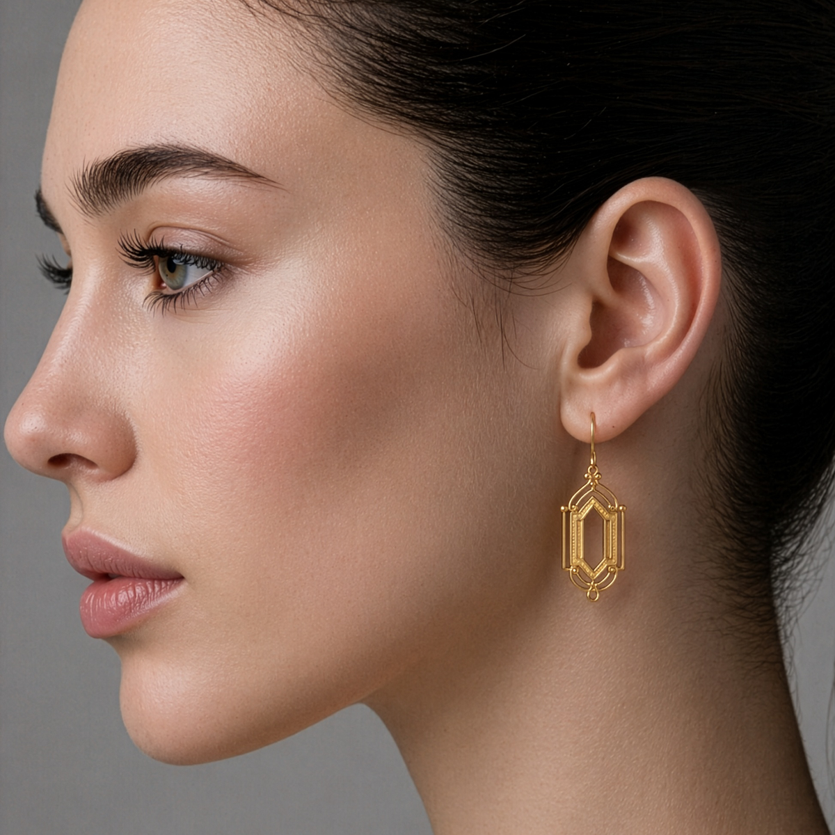 Art Deco Golden Gate Earrings