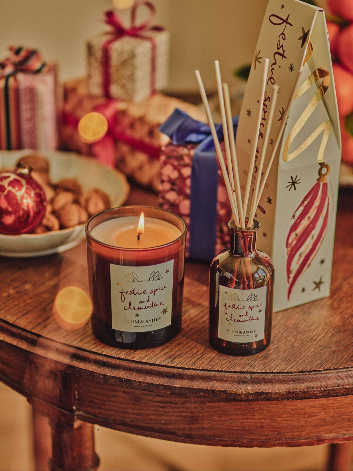 Festive Spice & Clementine Candle - Plum & Ashby 220g