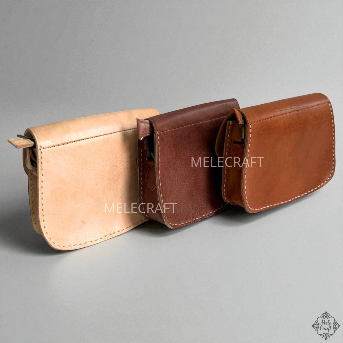 Leather Cross Body Bag – Crossbody Purse for Women: Brown
