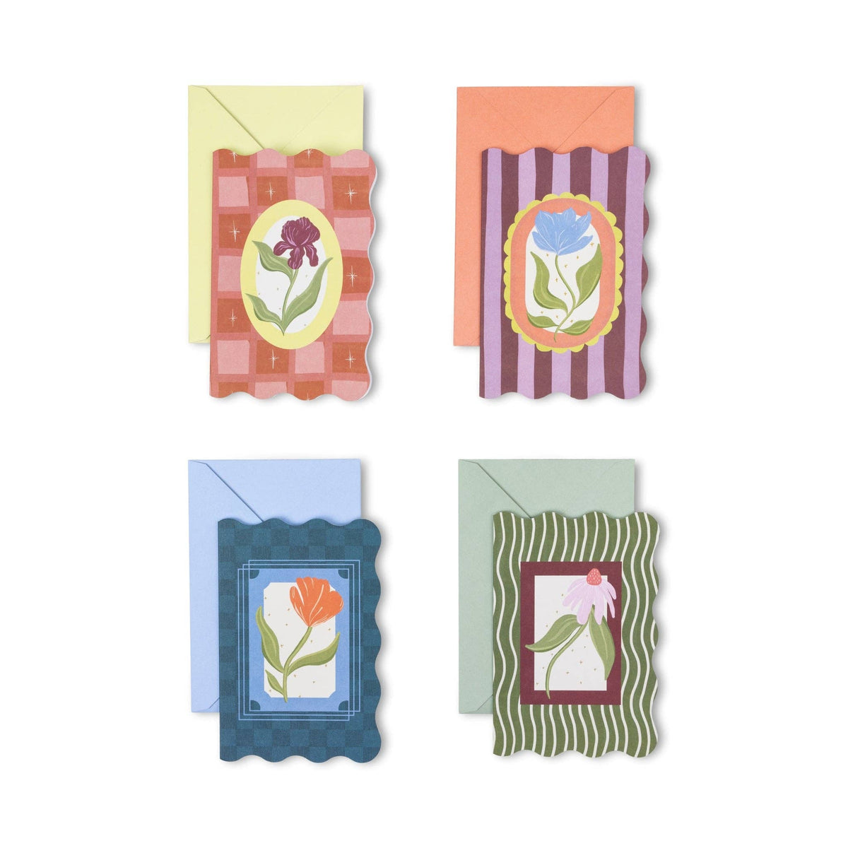 Floral Notecards - Set of 16 Assorted