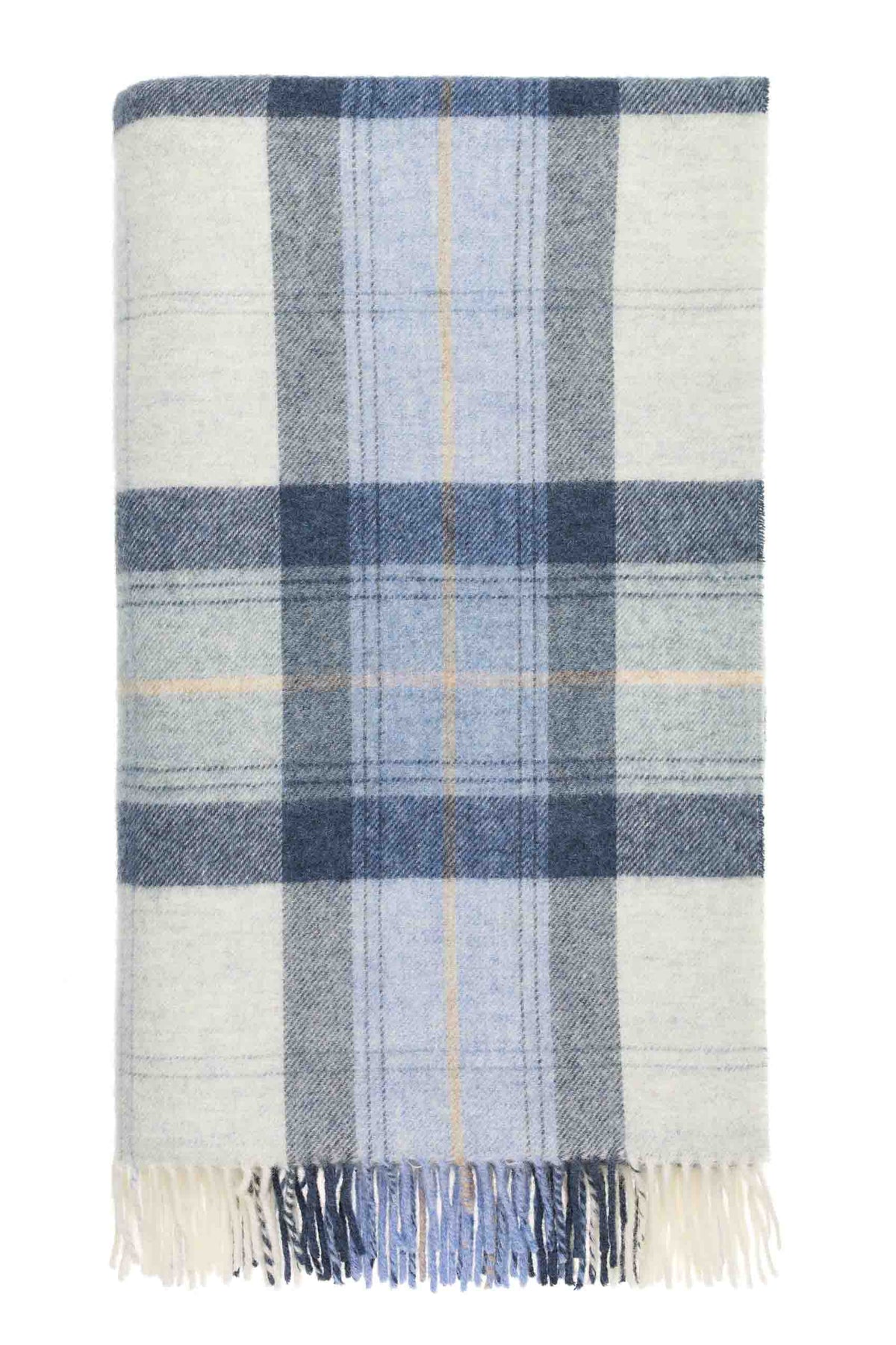 Skye Pure Wool Throw - Blue
