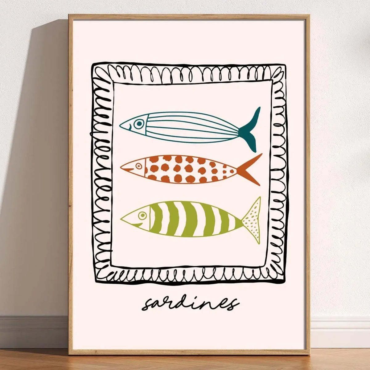 Sardines Trendy Kitchen Print: A4