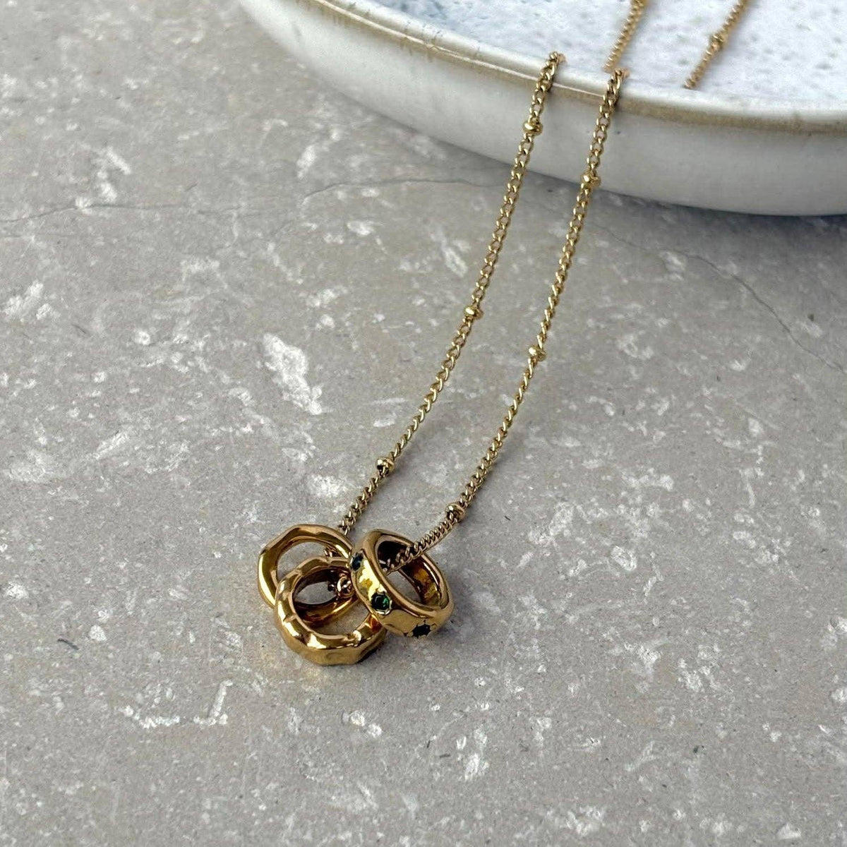 Ring Trio Necklace
