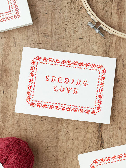 Sending Love Cross Stitch Card | Thinking of You | Get Well: No (Naked)