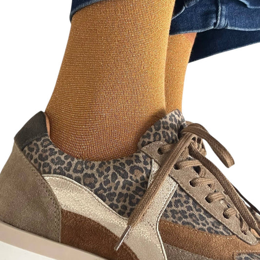 Copper Sparkly Socks
