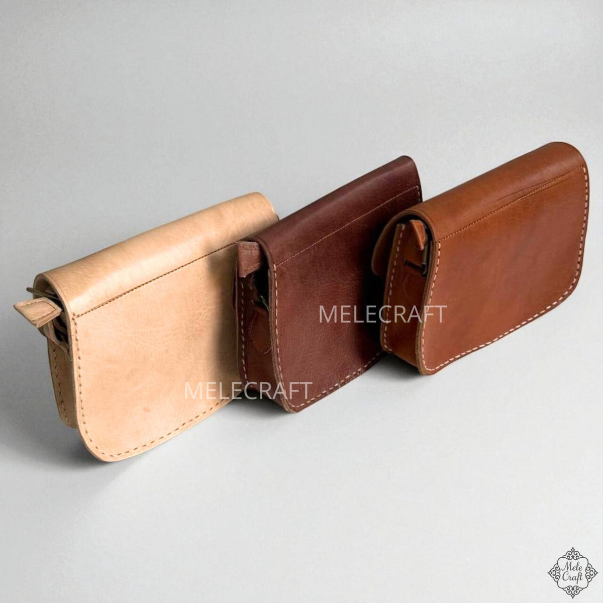 Leather Cross Body Bag – Crossbody Purse for Women: Dark Brown