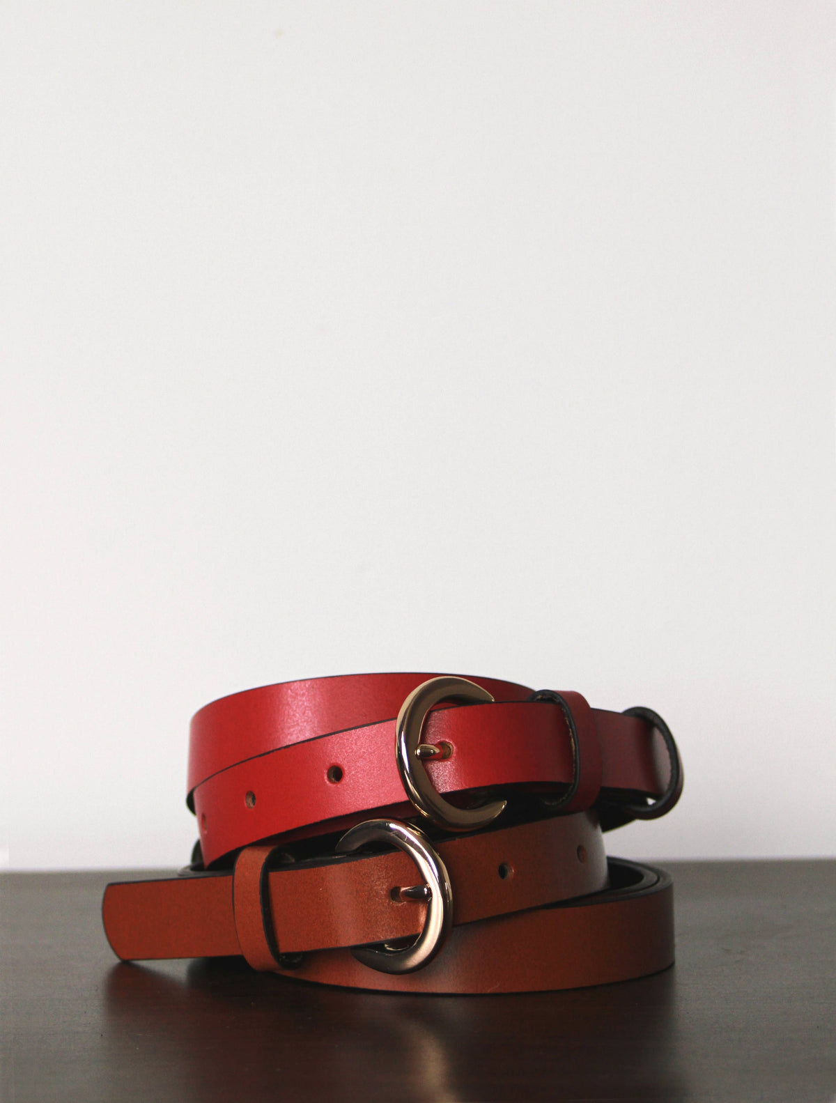 NLB02 Leather Fashion Belt: Navy / 16