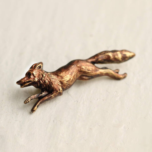 Fox Brooch in Deep Copper