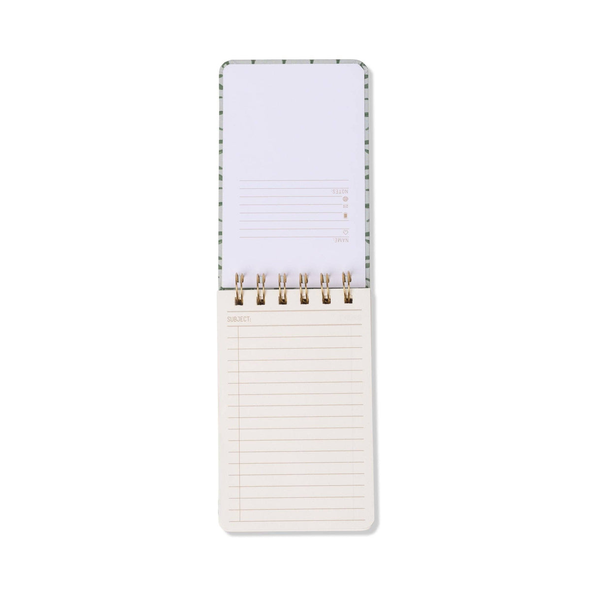Tulip Twin Wire Notepad - Green Vine