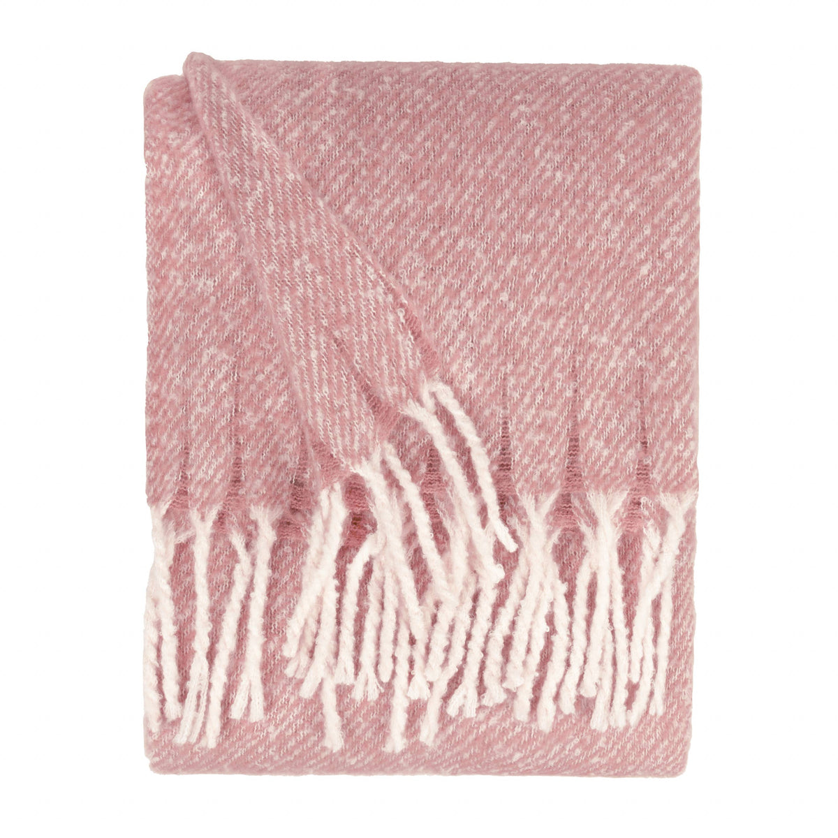 Isla Woven Tasselled Throw Heather: Heather