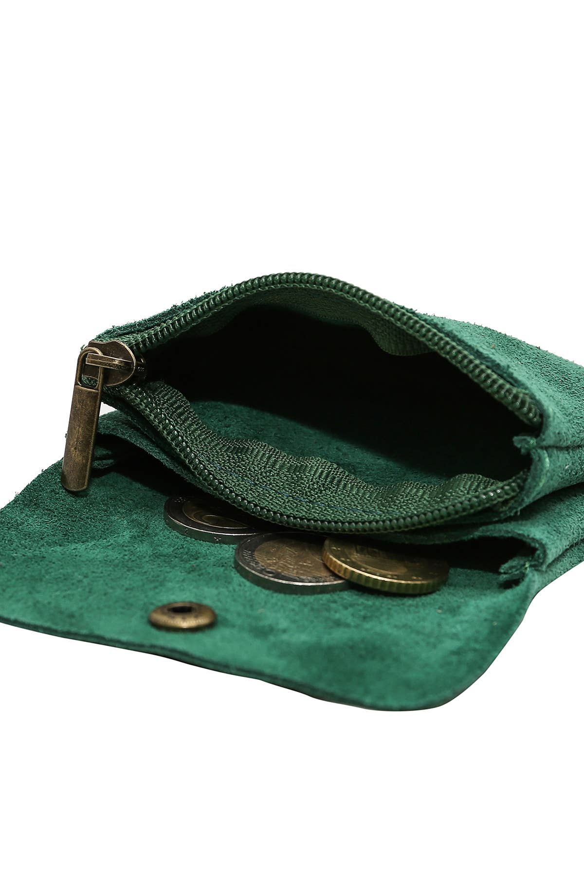 Leather Wallet - Teal Suede