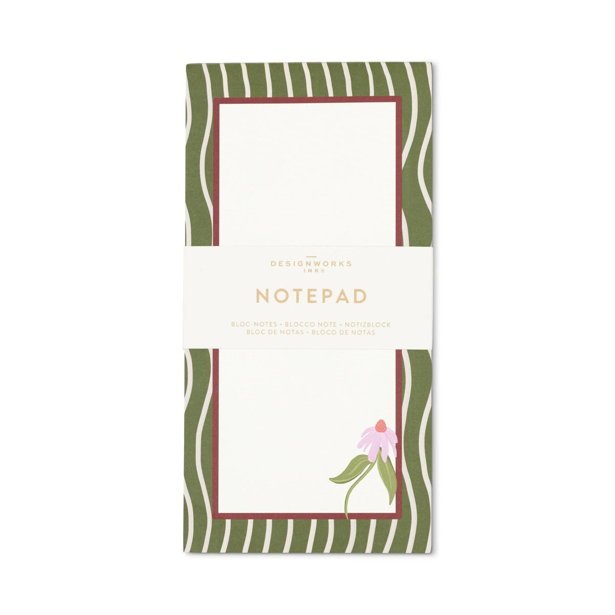 Framed Floral List Pad - Coneflower