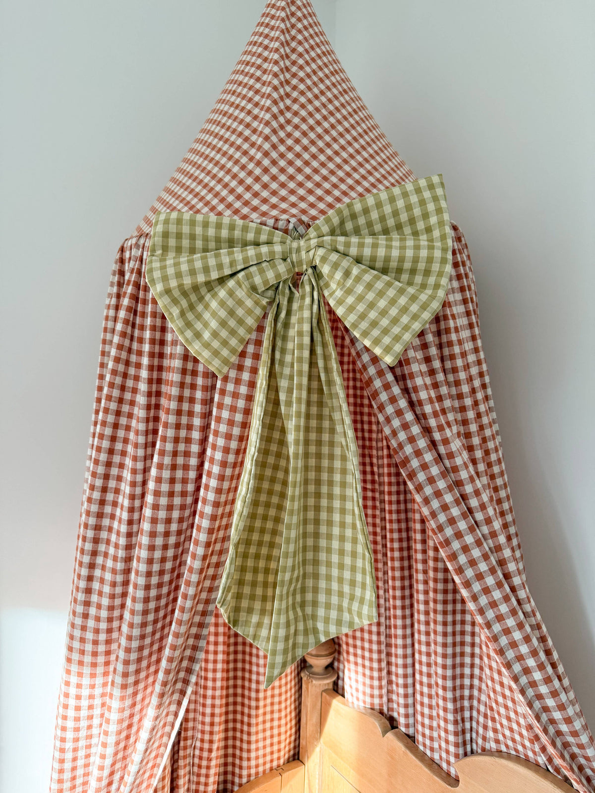 Vintage Country Green Gingham Bow