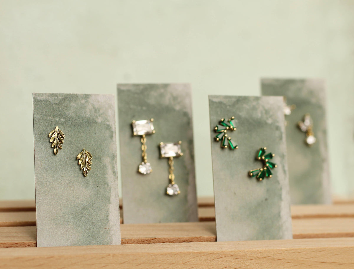 Gold Filigree Fan Earrings: Medium (3.5cm)