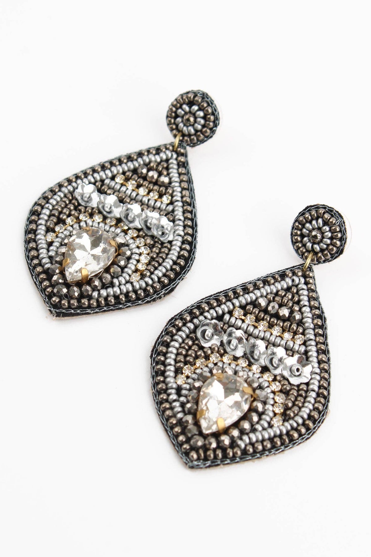 SILVER TEARDROP EARRINGS