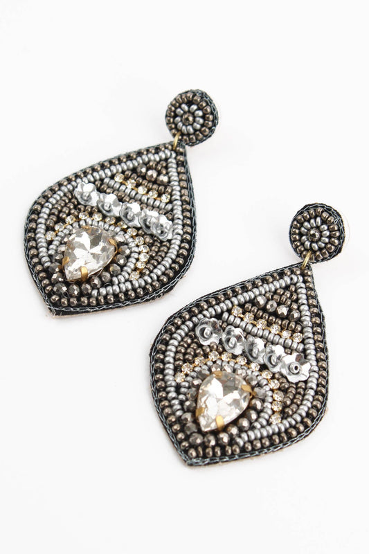 SILVER TEARDROP EARRINGS