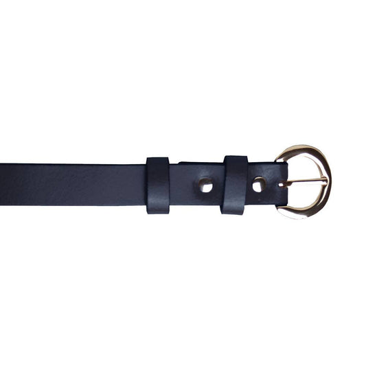 NLB02 Leather Fashion Belt: Navy / 12