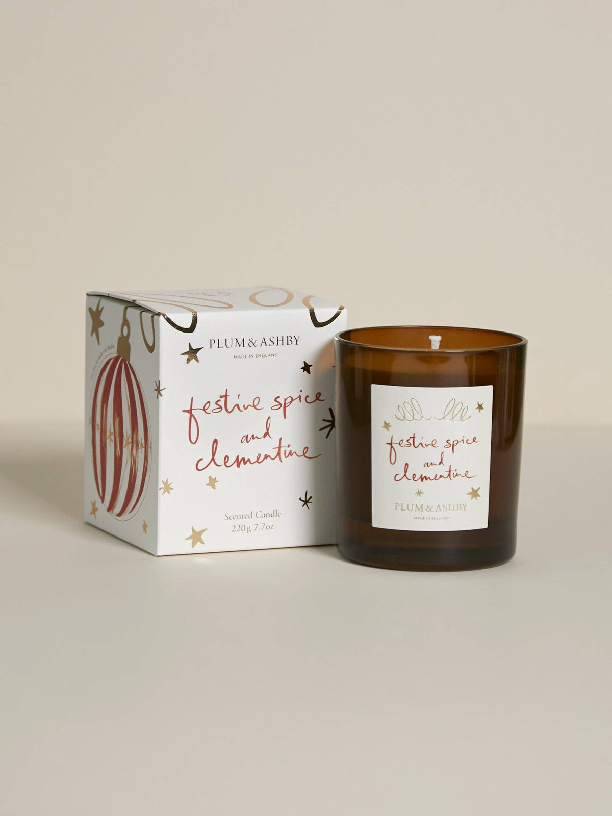 Festive Spice & Clementine Candle - Plum & Ashby 220g