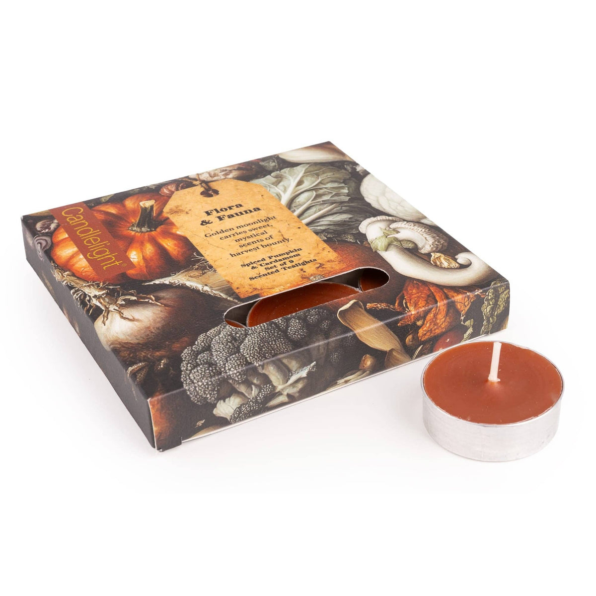 Set of 9 Tealights - Pumpkins Flora & Fauna