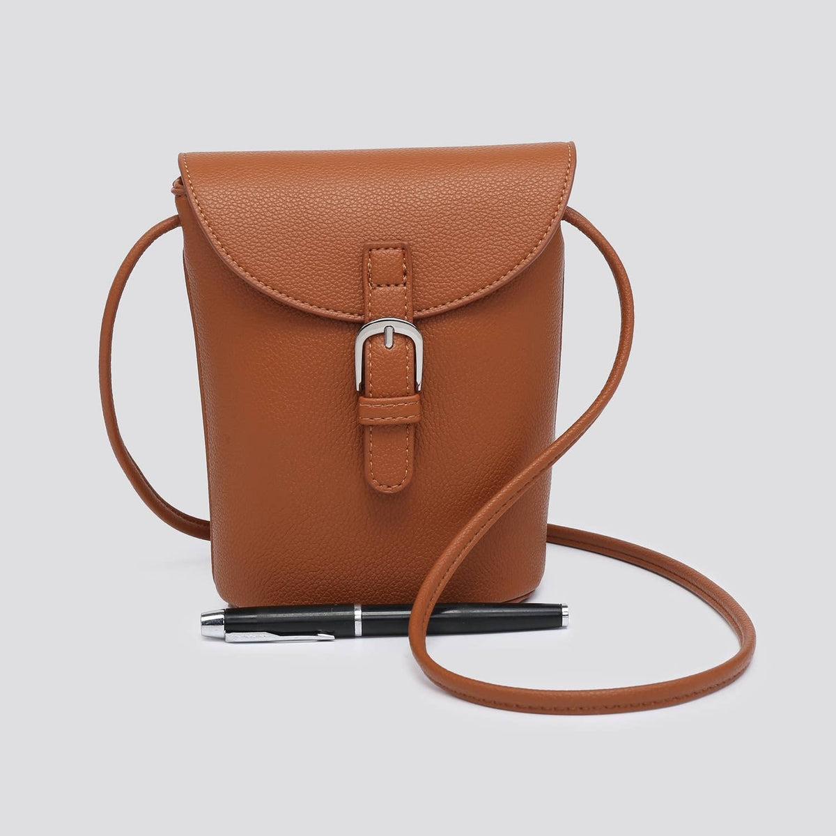 Mini Crossbody Bag -  Brown